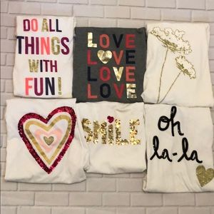 Bundle of girls long sleeve t shirts